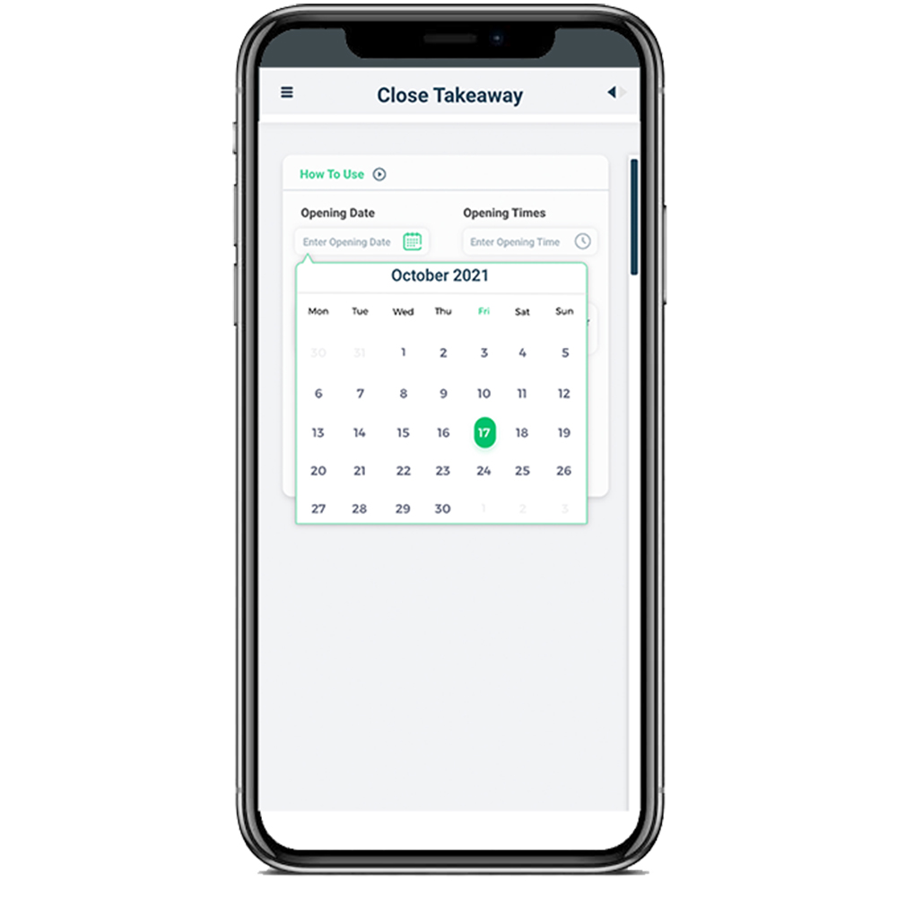 QbitPOS Takeaway-operational-timings